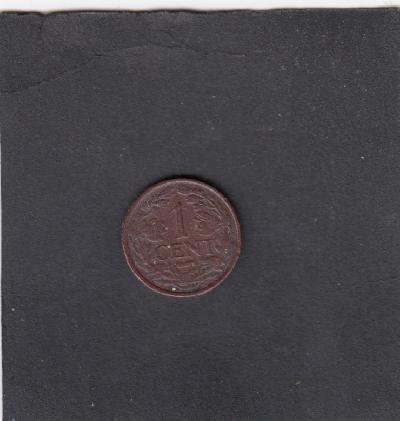 Beschrijving: 1 Cent WILHELMINA 